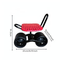 Agricultural Picking Cart Seat Labor-Saving Swivel Work Stool with Wheels