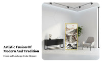 New Chinese Design Single Panel Partition Movable Single-Panel Art Screen Mobile Room Divider Light Luxury Aesthetic for Interior Designers, Office Workers, Business Owners, Entryway, Studio Apartment, Bedroom, Restaurant