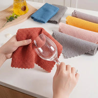 Jacquard Cleaning Cloths Kitchen Towel, 30cm x 30cm Microfibre Towel, Absorbent Microfibre for Dishwashing, Countertop and General Cleaning