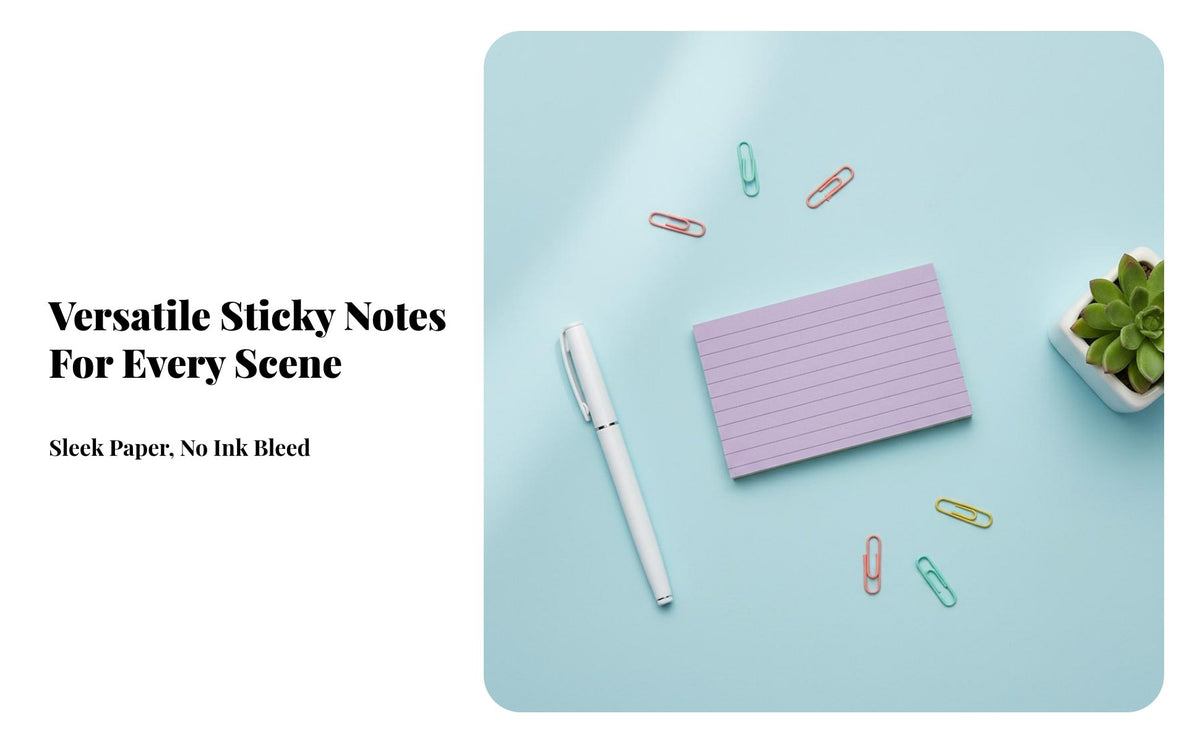 300 Sheets Colored Ruled Note Cards Multi-Color Note Card Organizer Sturdy Desktop Card File Box for Students, Teachers, School, Learning, Classroom