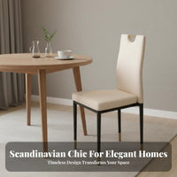 Modern Design Stackable High-Back Chair Long-Lasting Armless Dining Chair Anti-Slip Feet Household Furniture Floor Protection Glides for Homeowners, Restaurant Owners, Event Planners, Cafe, Banquet Hall, Wedding Venue, Conference Room