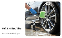 Car Wheel Brush Dense Bristles Wheel Cleaning Brush Versatile Hanging Hole Design