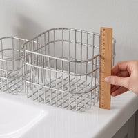 Iron Art Countertop Storage Basket for Toothbrushes, Toothpaste, Cosmetics, and Sundries
