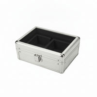 Double Watch Storage Box with Transparent Cover Portable Double Watch Box Sturdy for Travel, Dresser