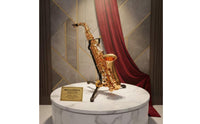 Compact Foldable Saxophone Stand Anti-Slip Feet Saxophone Floor Stand Sturdy Metal Construction Portable Sax Holder for Saxophonists