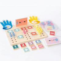 Wooden Math Learning Board Hands-on Learning Wooden Math Board for Homeschool
