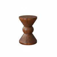 Solid Wood Tree log Stool Rustic Design Tree log Seat adaptable Side Table Multifunctional for Guesthouse Owners, Interior Decorators, Gift Givers, Living Room, Entryway, Bedroom, Balcony