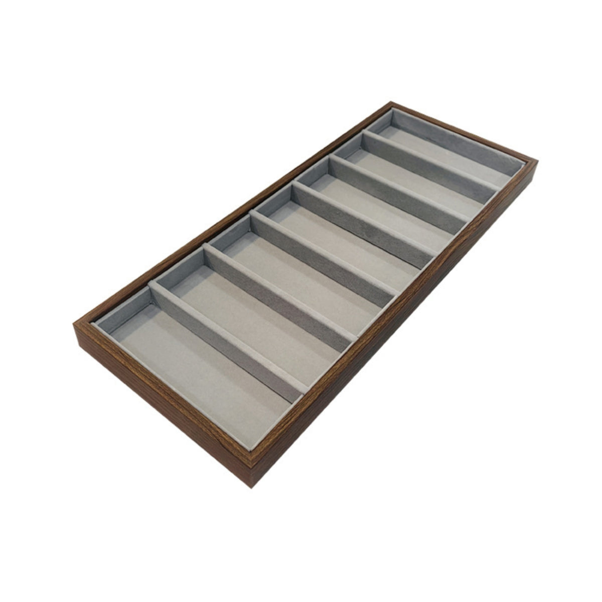 Eyeglasses Display Tray Wood-Grain Glasses Organizer Low-Height for Collectors
