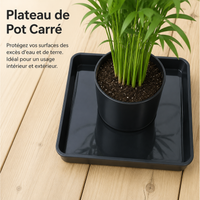40cm Square Flower Pot Saucer, Red Synthetic Flower Pot Tray, for Indoor and Outdoor Plants