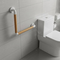 Stainless Steel Wall Mounted Bathroom Handle Anti-Slip Bathroom Grab Bar Wood Grain Toilet Grab Rust Resistant for Elderly, Disabled People, Restroom