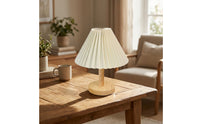 Pleated Shade Table Lamp Handmade DIY Marbling Lamp Kit for Bedroom, Crafters