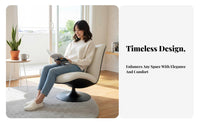 360-Degree Rotation Rotating feature Chair Italian Design Indoor Furniture Comfortable Seating Armchair cushioned Cushioning for residents, Readers, Office Workers, Living Room, Balcony, perusing corner, Small Space