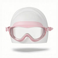 No Leak Swimming Goggles with Swim Cap Mirror-Coated Eyewear Set Panoramic Eyewear Comfortable for Adults