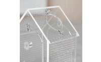 Escape-Proof Reptile Enclosure with Feeding Hatch Clear Reptile Enclosure Transparent Acrylic Terrarium Well-Ventilated for Hobbyists, Home Office