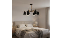 Wood Arm Chandelier Nordic Style Chandelier Light Wooden Arms Overhead Lamp for Living Room