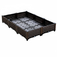 Balcony Growing Vegetable Planter Box Stackable Modular Planting Box Sturdy Plastic Raised Garden Bed Easy Assembly for Beginners, Patio