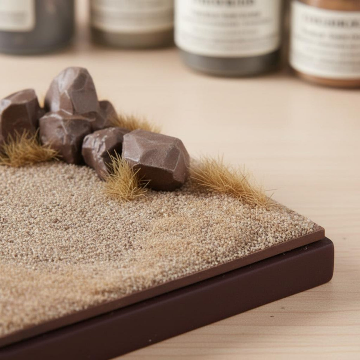 Rocky Details Desert Display Base Square Resin Scene Base Base Highly Detailed