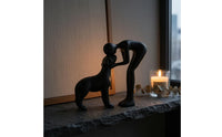 Abstract Person and Dog Statue Handcrafted Detail Person and Canine Sculpture Compact Size Memorial Sculpture for Gift
