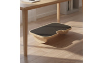 Ergonomic Under-Desk Footrest Raised Wooden Footrest Compact Foot Rest with Non-Slip Surface Portable for Students
