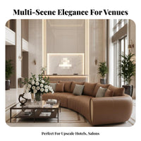 Curved Minimalist Couch Light Luxury Design Reception Seating configurable Combination Commercial Furniture for Business Owners, Sales Office, spa