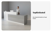 Simple Cashier Counter Versatile Company Front Counter Spacious Countertop Modern Reception Desk for Cashiers, Shopkeepers, Boutique, Cafe, Restaurant