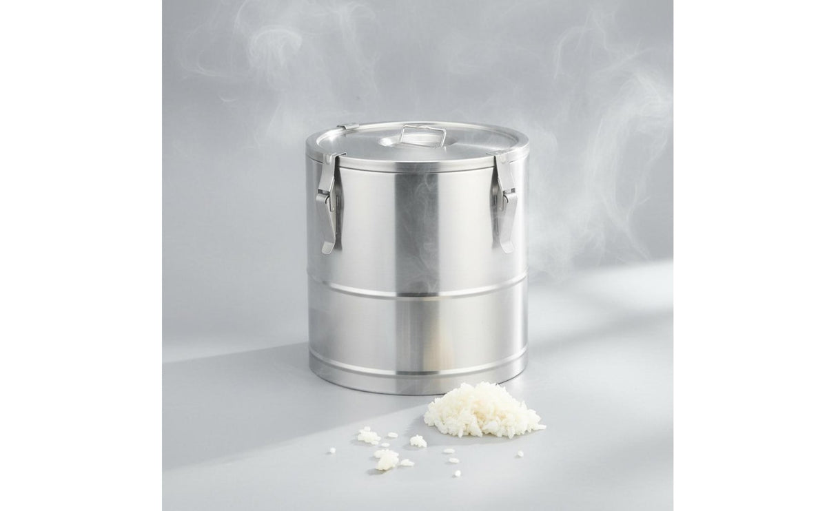 Stainless Steel Insulated Barrel Leakproof Seal Stainless Steel Insulated Bucket Long Insulation Commercial Food Warmer Bucket for Restaurants
