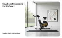 Silent Operation Cycling Bike Seamless Belt Drive Stationary Cycling Bike Sturdy Steel Frame Stationary Exercise Exercise Bike Comfortable Seat for Gym