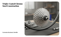 Mountain Bike 9 Speed Cassette Smooth Gear Changing 9 Speed Bike Cassette Precision Machined Mountain Bike Complimentary Wheel for Cyclists
