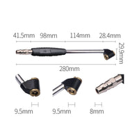 Heavy Duty twinHead Air Chuck Non-Slip Air Inflation Rod with Rubber Grip Extended Reach Inflation Rod Universal for Mechanics