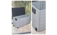 Outdoor Storage Box with Seat Easy Assembly Outdoor Storage Bin with Lid Weather-Resistant Patio Storage Box with Lid for Homeowners, Gardeners, Patio
