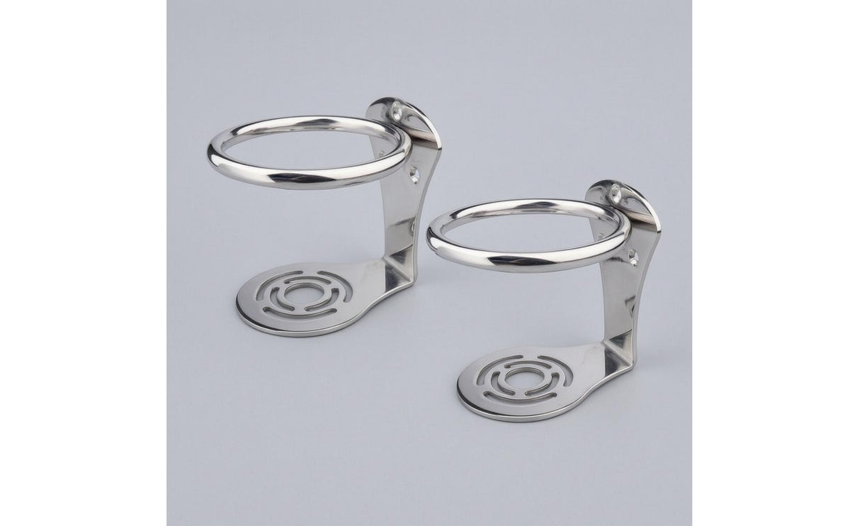 Stainless Steel Golf Cart Cup Holder Silver-Colored Mountable Cup Holder Sturdy