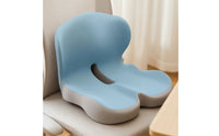 Seat Cushion with Backrest Contoured Seat Cushion with Lumbar Support Chair Pad Removable Cover Supportive for Office Workers