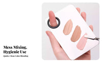 Easy to Clean Hand-Held Foundation Palette even Surface Handheld Cosmetic Palette Multi-Purpose Makeup Tool Transparent Design for Artists, Nail Technicians, Dressing Table, Travel