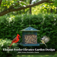 Birds Feeder Rainproof Hanging Birds Feeder Weather Resistant Garden Accessory for Outdoor, Yard, Patio