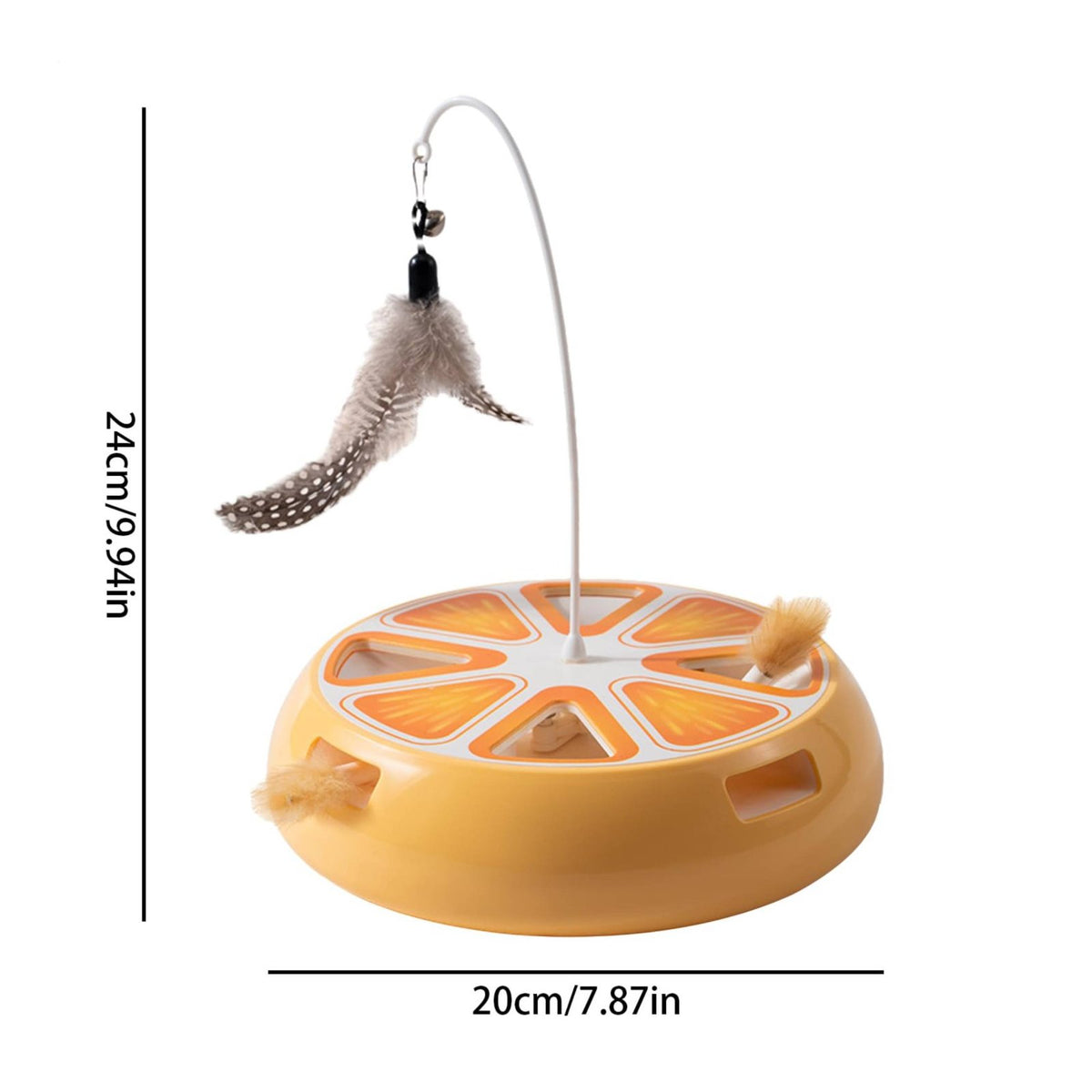 Smart Rotating Feather Feline Toy Boredom Relief Interactive Feline Toy Rechargeable Indoor Use