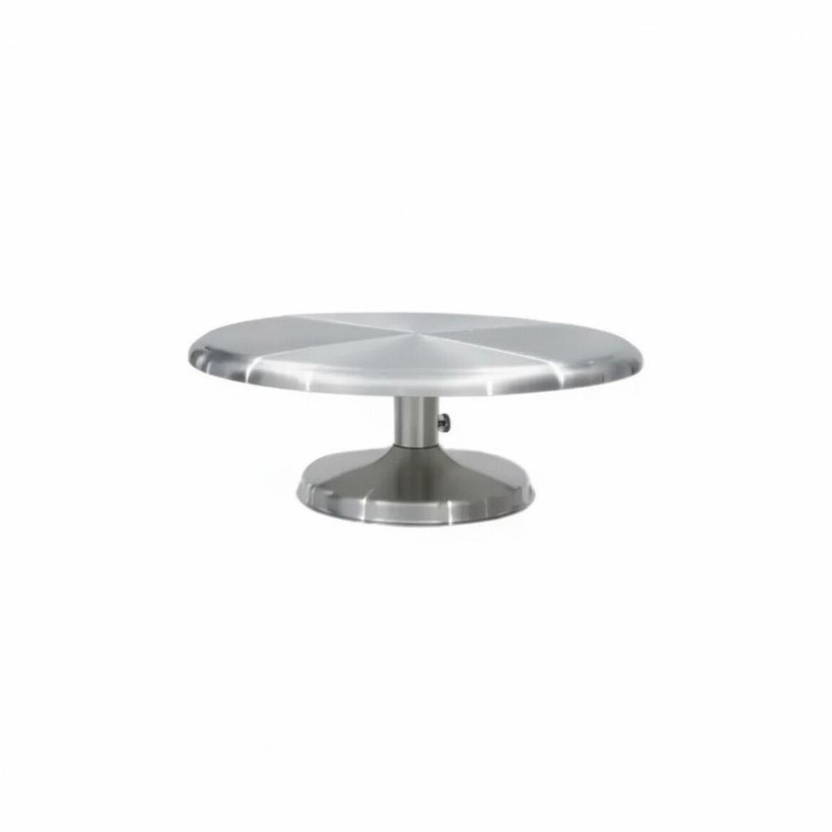 Cake Turntable Non-Slip Base Stainless Steel Decorating Turntable Concentric Guide Lines Revolving Cake Stand for Culinary Artists, Beginners, Bakery