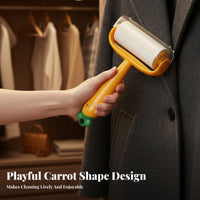 Carrot-Shaped Sticky roller tool Tear-removable Sheets Sticky roller tool Strong Adhesion