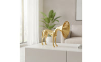 Dog Figurine Abstract Dog Sculpture Glossy Decor for Art Lovers, Bookshelf, Entryway