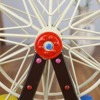Retro Iron Amusement Wheel Tabletop Display Desktop Amusement Wheel Ornament Handmade Metal Sculpture for Living Room, Store Counter