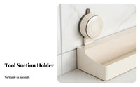 Drilldrillless Installation Suction Cup Seasoning Holder Moisture-Proof Containers Seasoning Rack Wall or Countertop Use Kitchen Organizer Heavy Duty for Renters, Household Chefss, Homemakers, Pantry