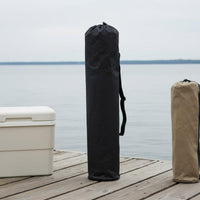 Drawstring Closure Folding Chair Bag Side Strap Chair Carry Bag Textile Carrying Gear Black