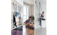 Stretch Wall Rope Easy to Install Stretch Rope with Buckles Stretch Aid Blue Inversion Assistant Adjustable for Yogis, Home Gym
