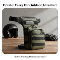 Multiple Compartments Motorcycle Leg Bag Adjustable Straps Motorcycle Thigh Bag Long-Lasting for Motorcyclists, Hikers, Travel, Daily Use