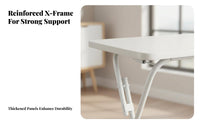 Space-Saving Foldable Computer Desk Installation-No-Assembly Fold-up Writing Desk Lightweight Portable Table Multi-Purpose for Students, Apartment Dwellers, Telecommuting Workers, Bedroom, Small Areas, Study Room