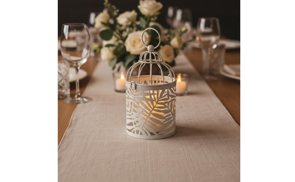 Birdcage Candle Holder Romantic Atmosphere Hollow Pattern Lantern Lightweight Hanging Tea Light Holder for Wedding, Party