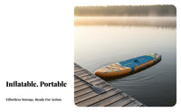 Inflatable Upright Paddle Board Stable and Sturdy PVC Paddleboard Inflatable Stand-up Paddleboard Board Kit Lightweight Portable