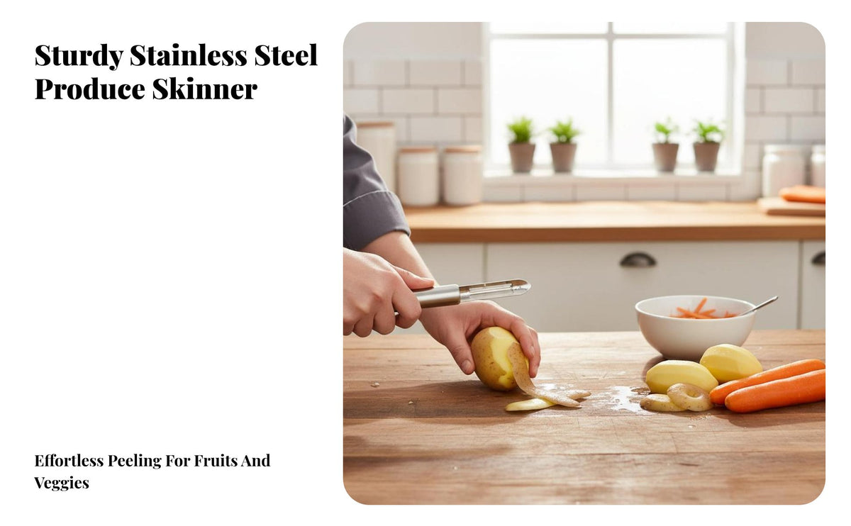 Stainless Steel Vegetable Skinner All-Purpose Potato Vegetable Skinner Peeling Blade Kitchen Utensil Easy to Clean for Chefs