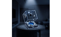Escape-Proof Acrylic Terrarium with Landscape Ventilated Invertebrate Habitat with Cave Transparent Enclosure Secure for Hobbyists