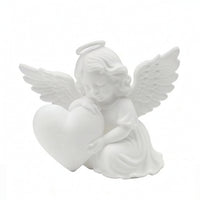Angel Figurine with Plumes Matte Angel Figurine Elegant for Desk