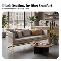 Commercial Grade Restaurant Table and Sofa Set Long-Lasting Upholstered Armchair and Table Set High-Density Cushion Booth Seating Sturdy Frame for Business Owners, Interior Designers, Hospitality Professionals, Milk Tea Shop, Lounge Area, Hotel Lobby, Bar